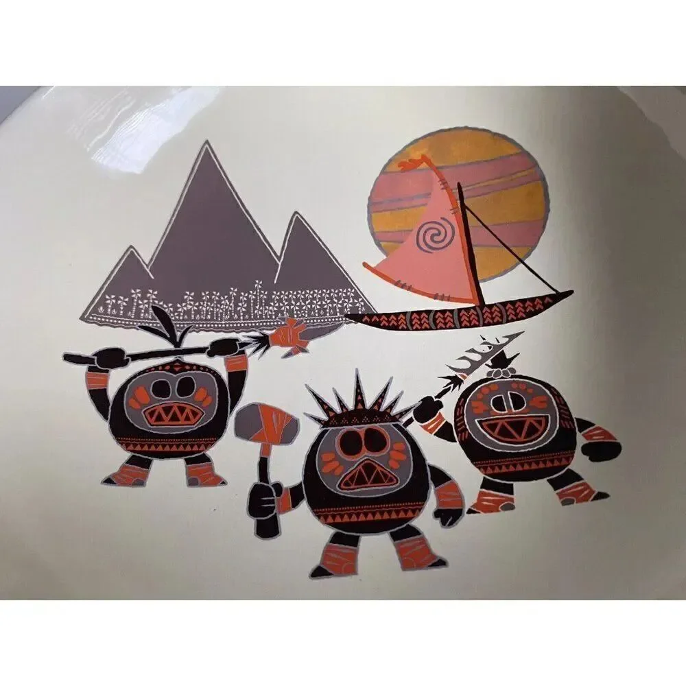 Disney‎ Parks Moana Kakamora Ceramic Serving Bowl With Stand NEW